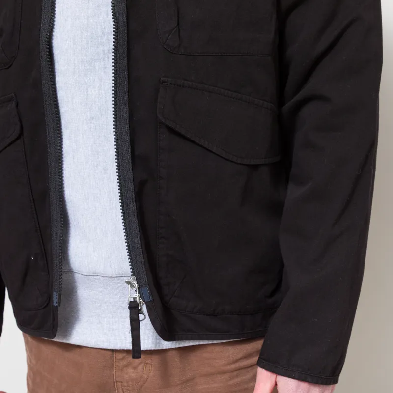 Universal Works Glider Jacket Black Kelly Cotton-7