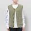 Universal Works Womens Lancaster Gilet Light Olive Alvar Fleece