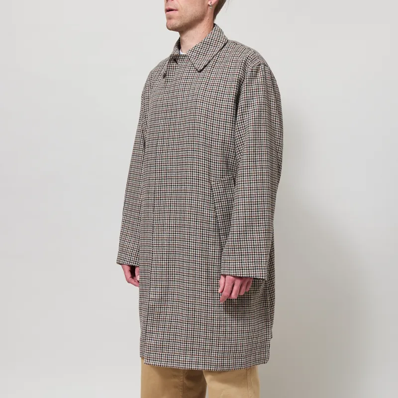 Universal Works Stan Coat Taupe Lester Dogtooth-1
