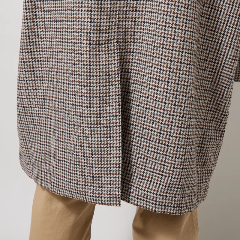 Universal Works Stan Coat Taupe Lester Dogtooth-7