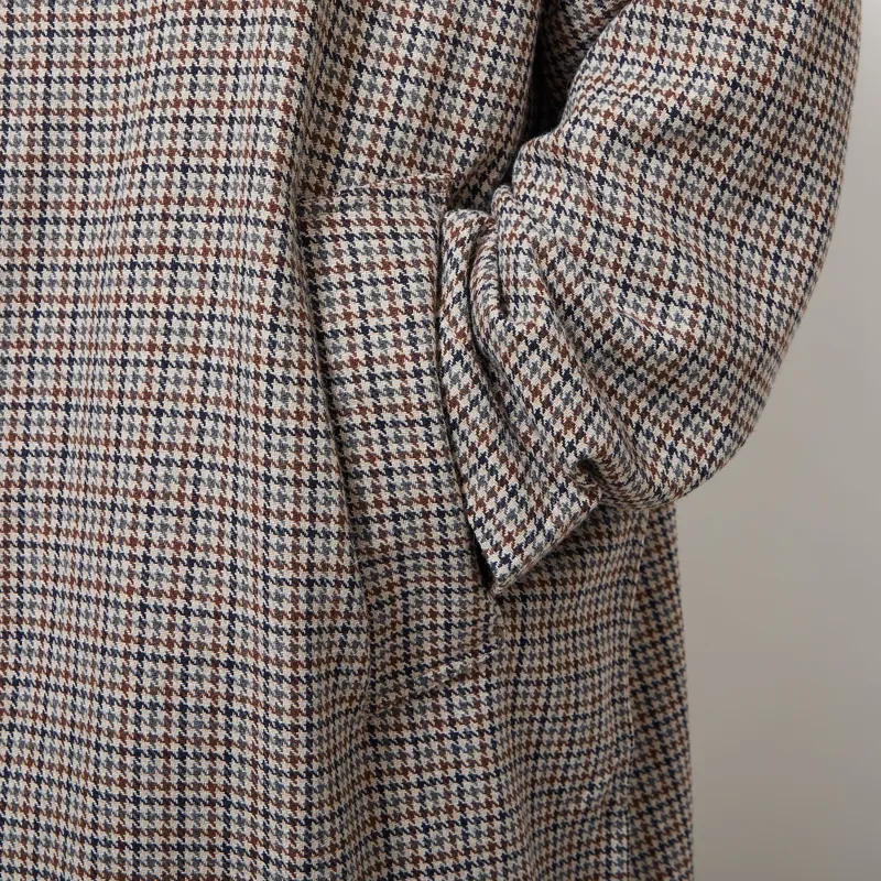 Universal Works Stan Coat Taupe Lester Dogtooth-8