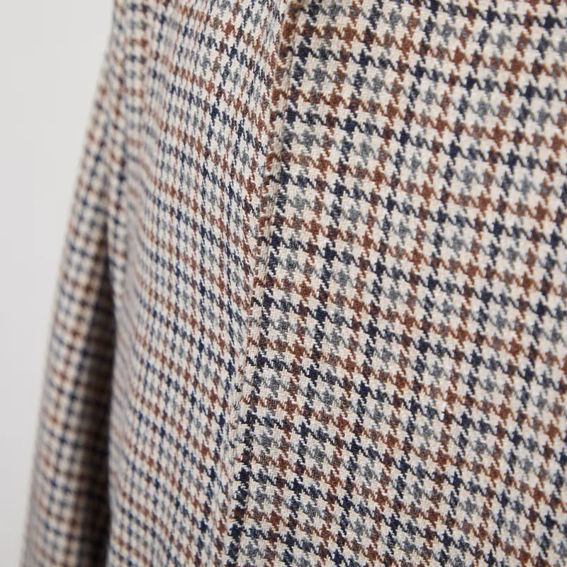 Universal Works Stan Coat Taupe Lester Dogtooth-5