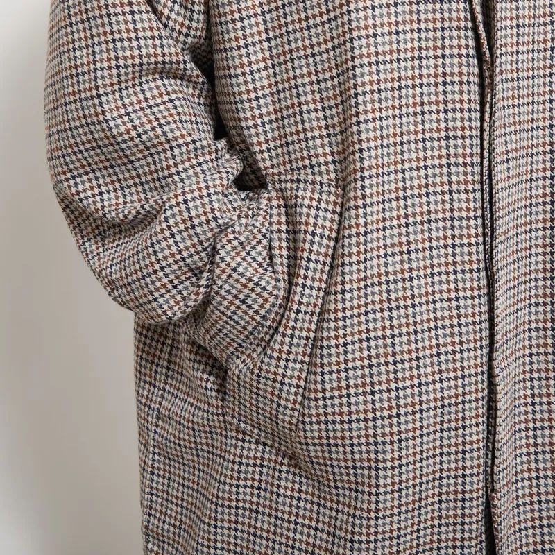 Universal Works Stan Coat Taupe Lester Dogtooth-9