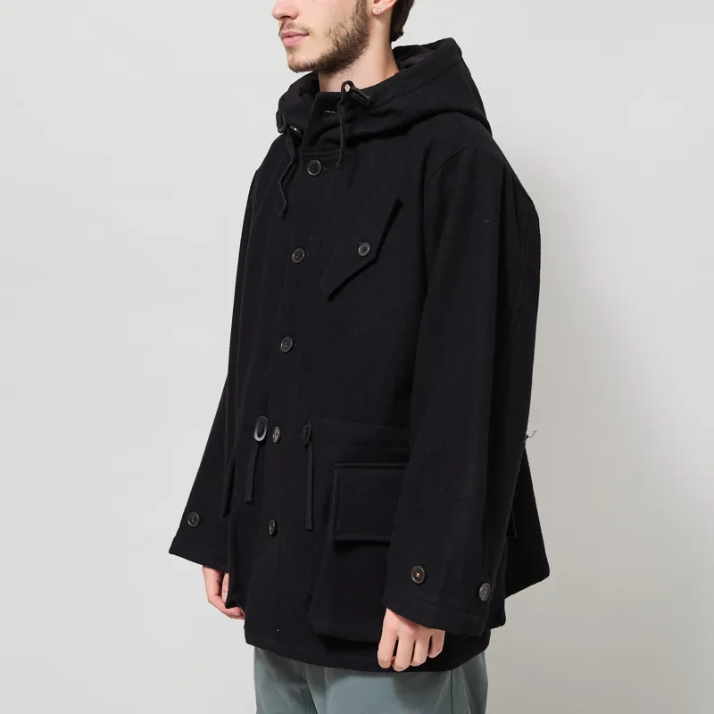 Universal Works Boston Parka Black Mowbray-1