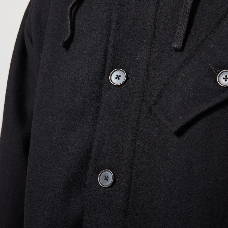 Universal Works Boston Parka Black Mowbray-4