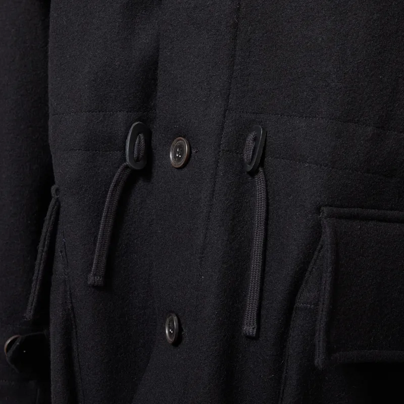 Universal Works Boston Parka Black Mowbray-6