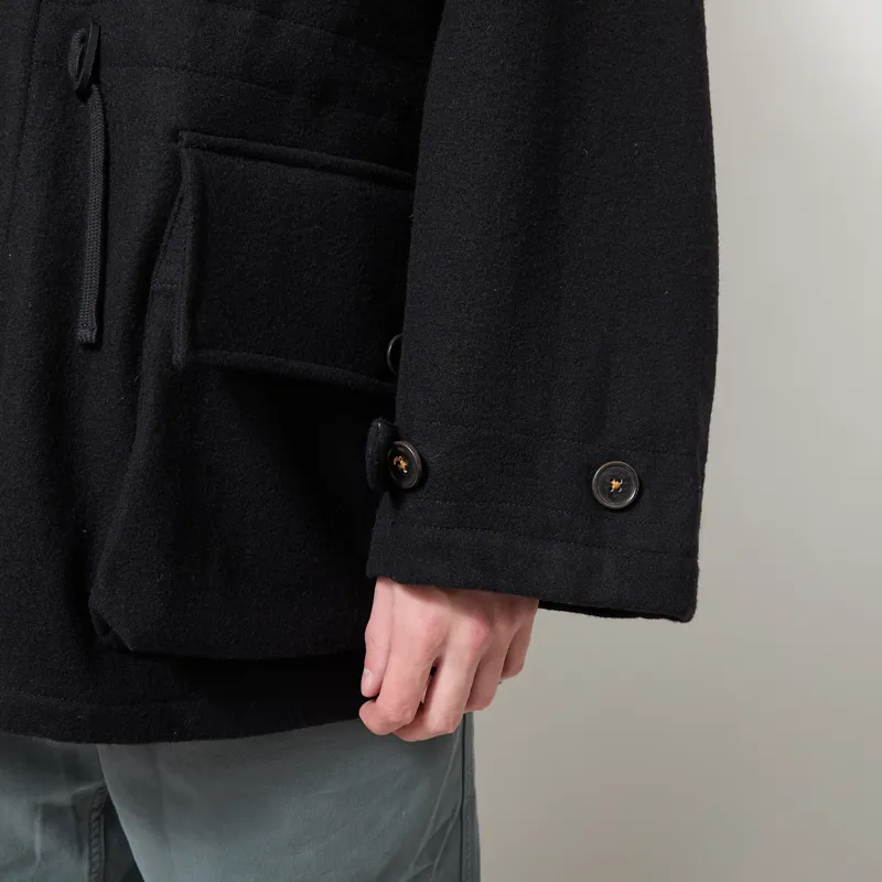 Universal Works Boston Parka Black Mowbray-8
