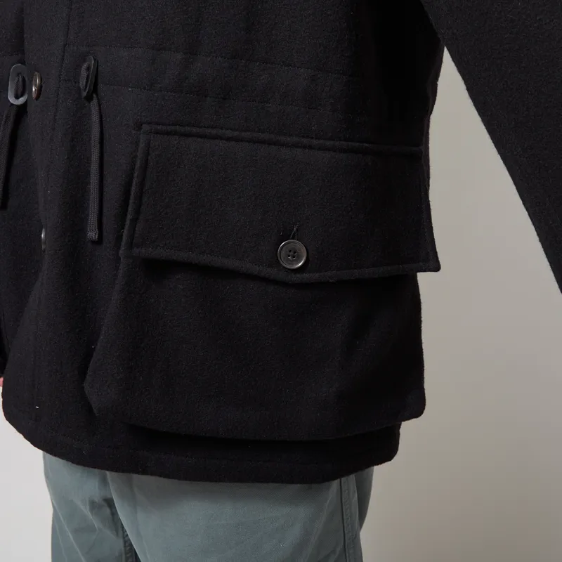 Universal Works Boston Parka Black Mowbray-7