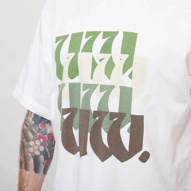 Universal Works UW Print Core T Shirt Ecru Single Jersey-5
