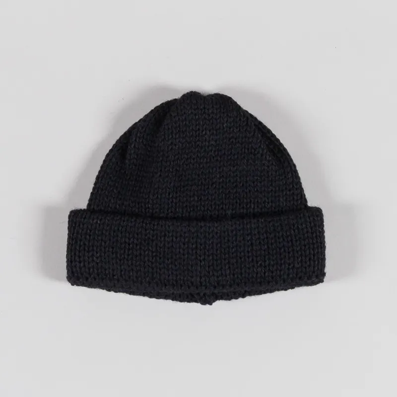Universal Works Short Watch Cap Black British Wool