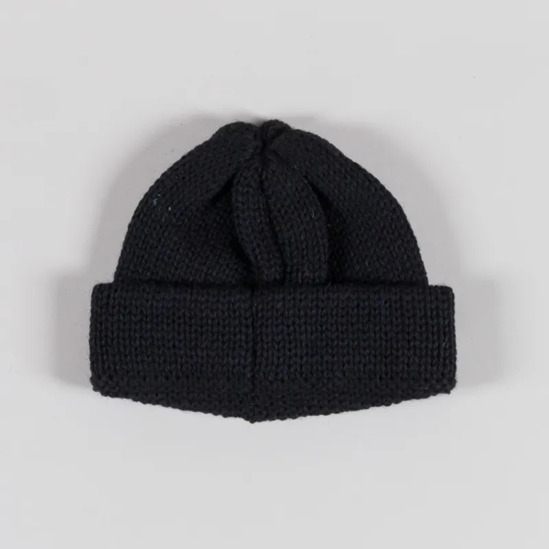 Universal Works Short Watch Cap Black British Wool-1