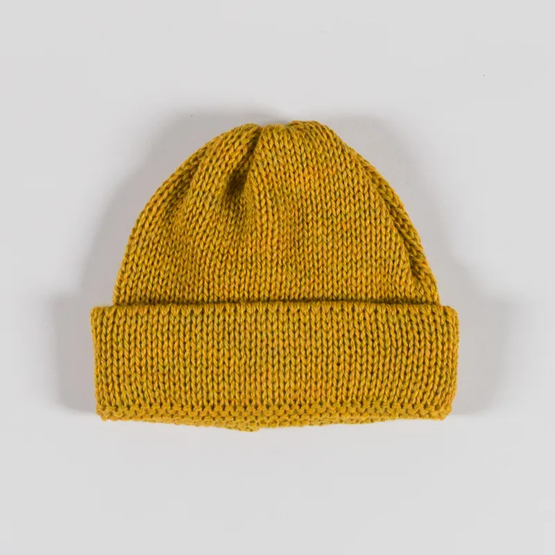 Universal Works Short Watch Cap Mustard British Wool