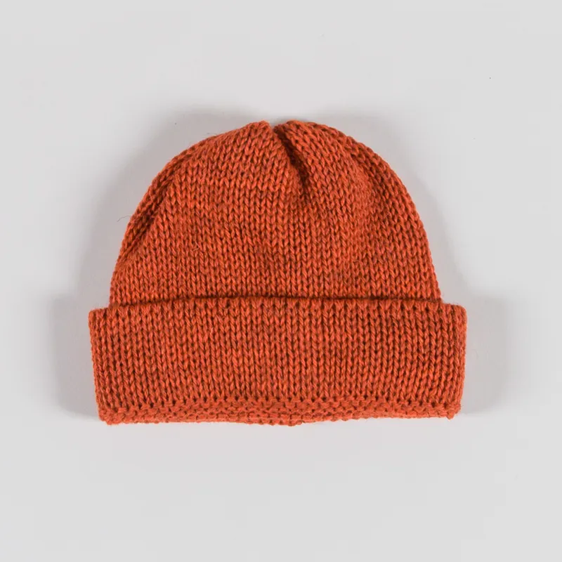 Universal Works Short Watch Cap Orange British Wool