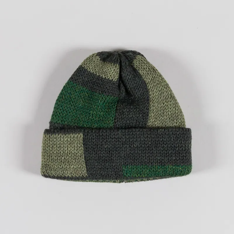 Universal Works Short Watch Cap Olive British Wool