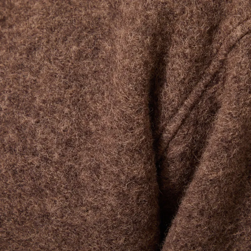 Universal Works Zip Liner Jacket Brown Marl Wool Fleece-5