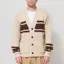 Universal Works Langdale Cardigan Ecru Chunky Knit Stripe