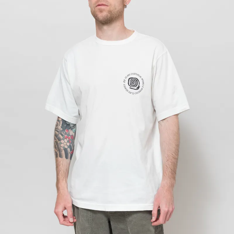 Universal Works x Working Class Heroes Core T Shirt Ecru Single Jersey-2