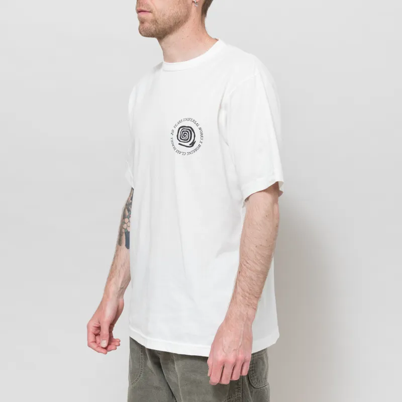 Universal Works x Working Class Heroes Core T Shirt Ecru Single Jersey-1
