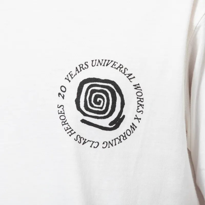 Universal Works x Working Class Heroes Core T Shirt Ecru Single Jersey-6