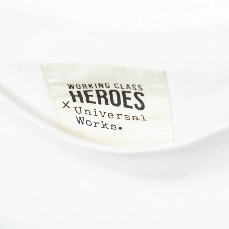Universal Works x Working Class Heroes Core T Shirt Ecru Single Jersey-4