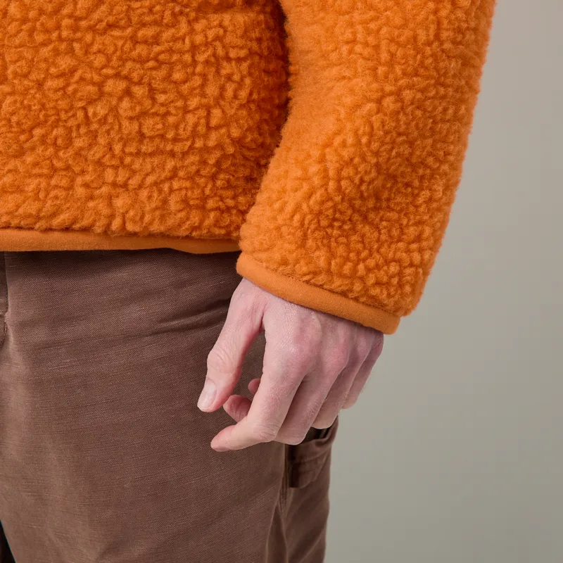 Universal Works Hep Mountain Jacket Orange Artic Fleece-6