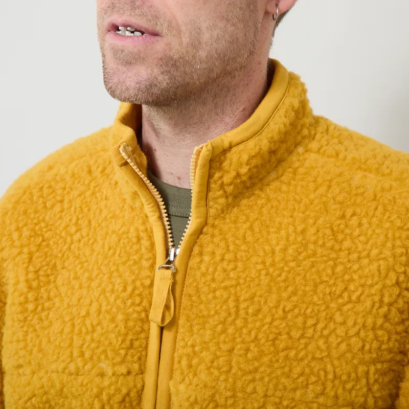 Universal Works Hep Mountain Jacket Yellow Artic Fleece-5