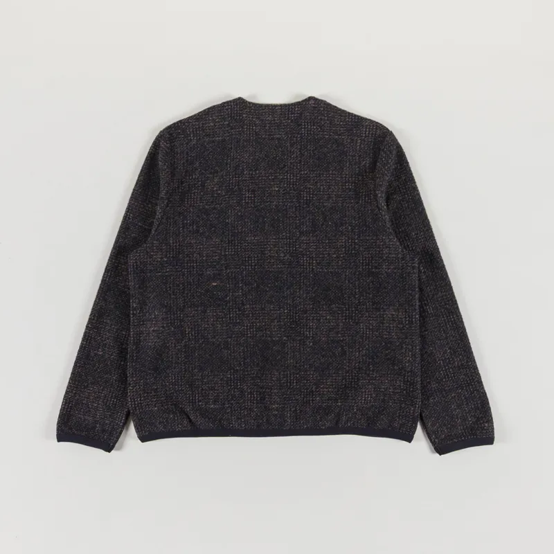 Universal Works Cardigan Navy Deca Light Knit-1
