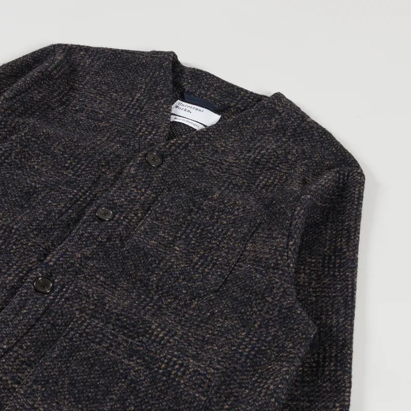 Universal Works Cardigan Navy Deca Light Knit-2