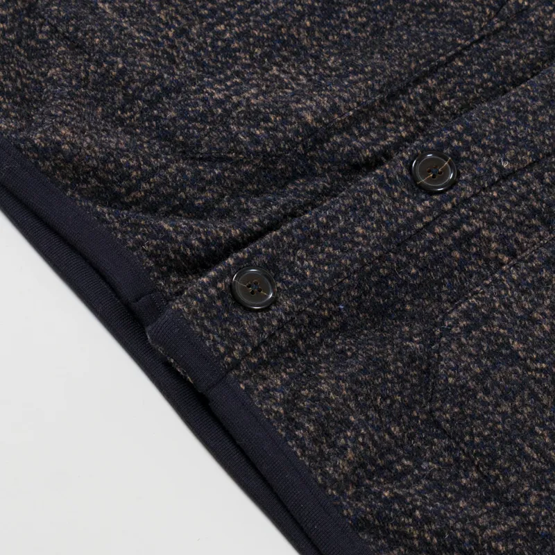 Universal Works Cardigan Navy Deca Light Knit-6