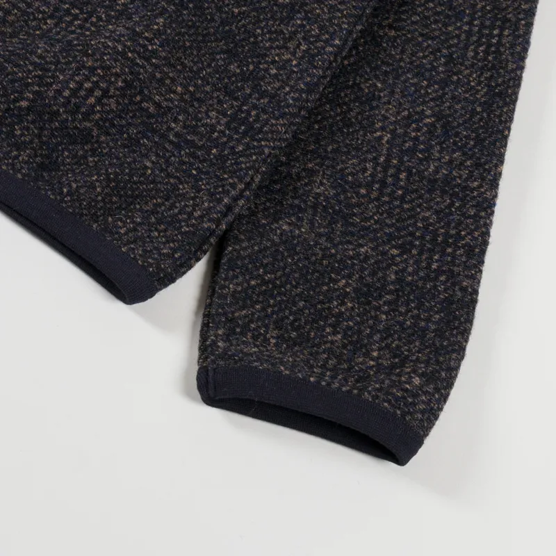Universal Works Cardigan Navy Deca Light Knit-7