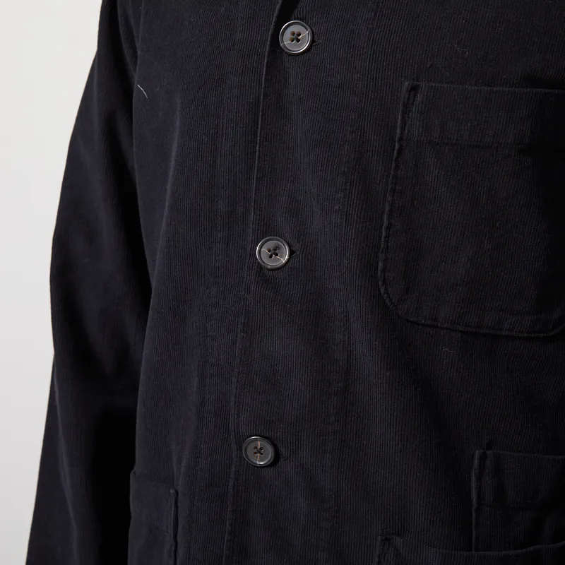 Universal Works Bakers Overshirt Black Fine Cord-4