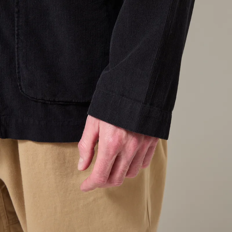 Universal Works Bakers Overshirt Black Fine Cord-7