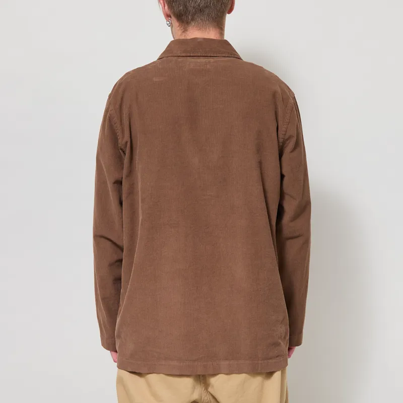 Universal Works Bakers Overshirt Brown Fine Cord-2