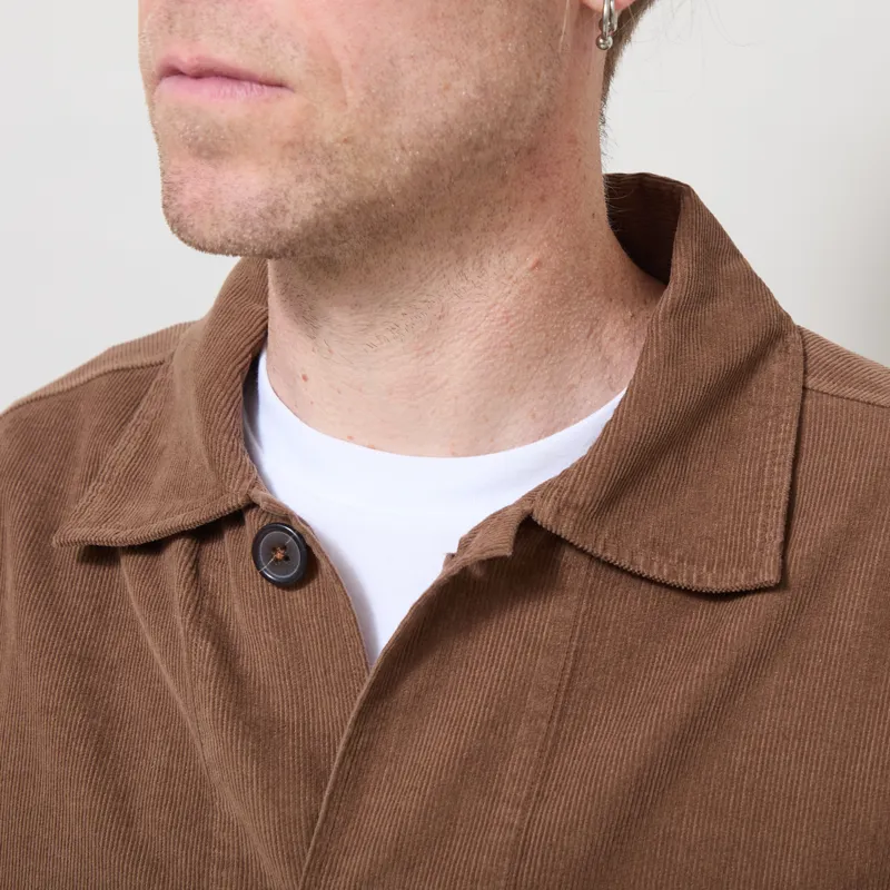 Universal Works Bakers Overshirt Brown Fine Cord-3