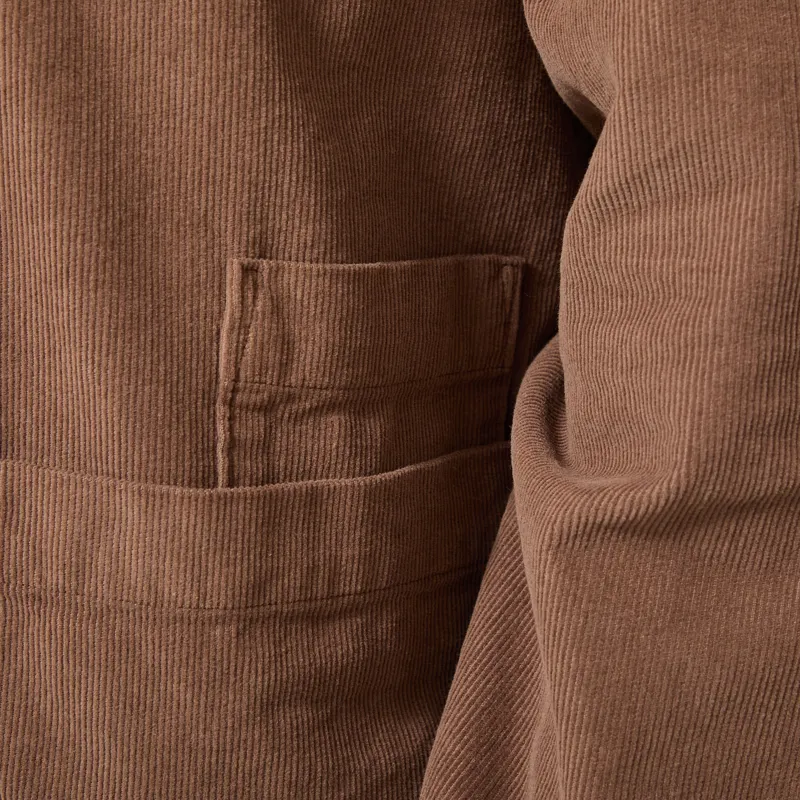 Universal Works Bakers Overshirt Brown Fine Cord-7