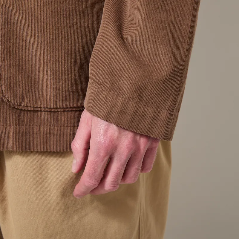 Universal Works Bakers Overshirt Brown Fine Cord-8