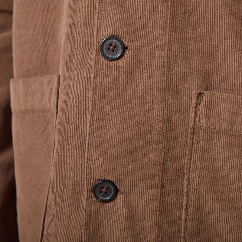 Universal Works Bakers Overshirt Brown Fine Cord-5