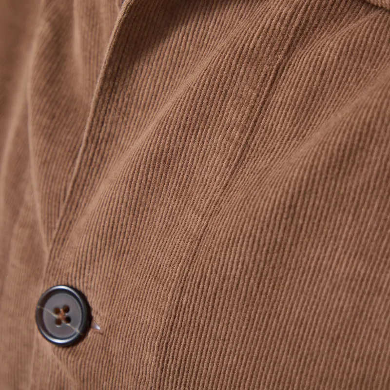 Universal Works Bakers Overshirt Brown Fine Cord-6