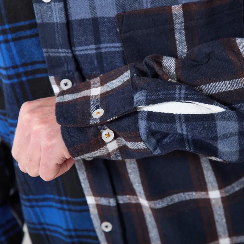 Universal Works Lazy Day Shirt Patchwork Checks Blue-8
