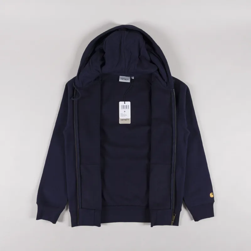 Carhartt WIP Hooded Chase Jacket Dark Navy Gold-1