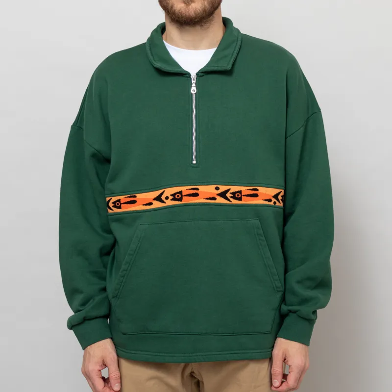 Olow Manso Sweat Forest Green Fishes