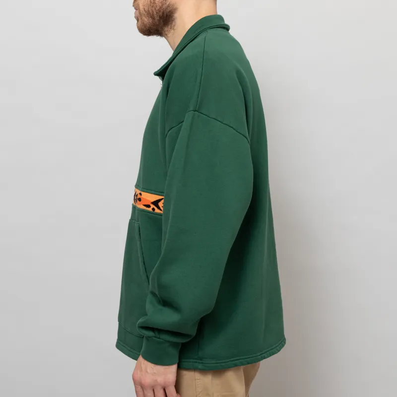 Olow Manso Sweat Forest Green Fishes-3