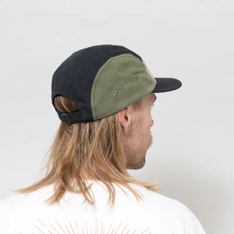 Olow Five Panel Tricoloured Rocklin Cap Midnight Blue-1