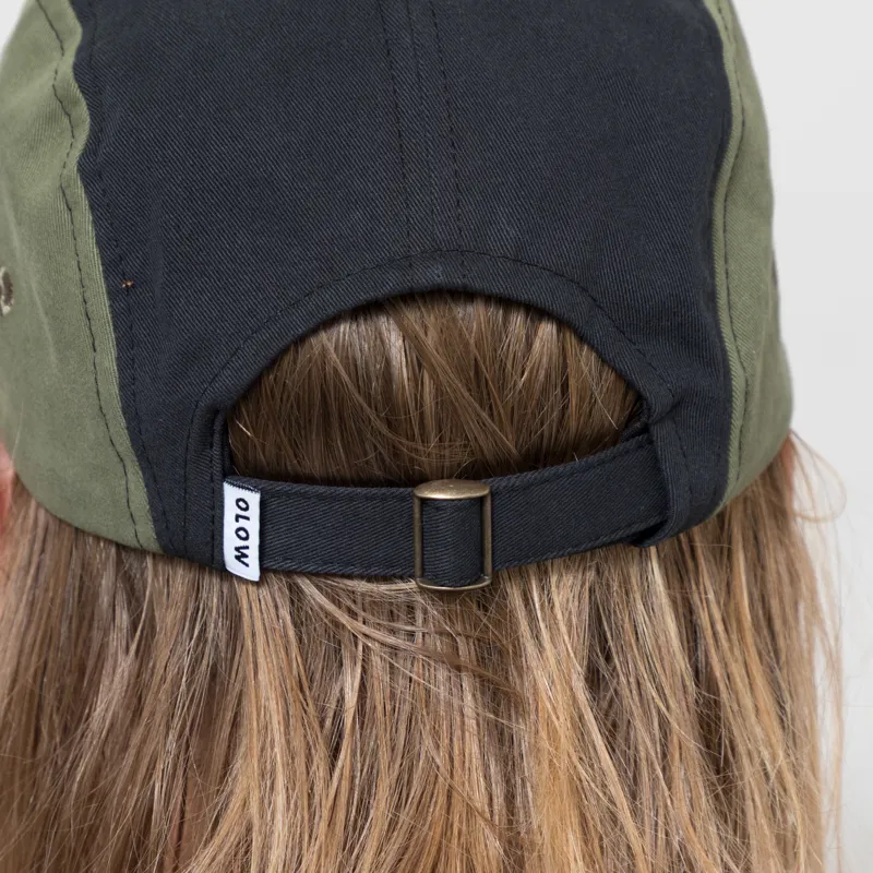 Olow Five Panel Tricoloured Rocklin Cap Midnight Blue-4