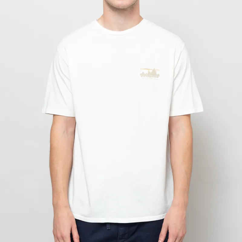 Patagonia 73 Skyline Organic T Shirt Birch White-3