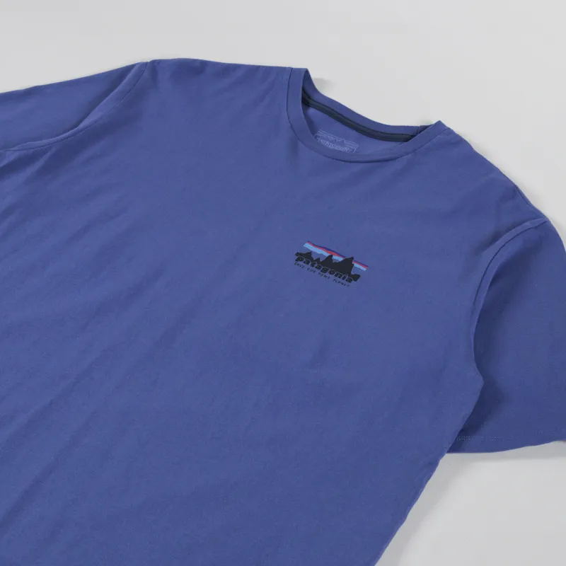 Patagonia 73 Skyline Organic T Shirt Current Blue-3