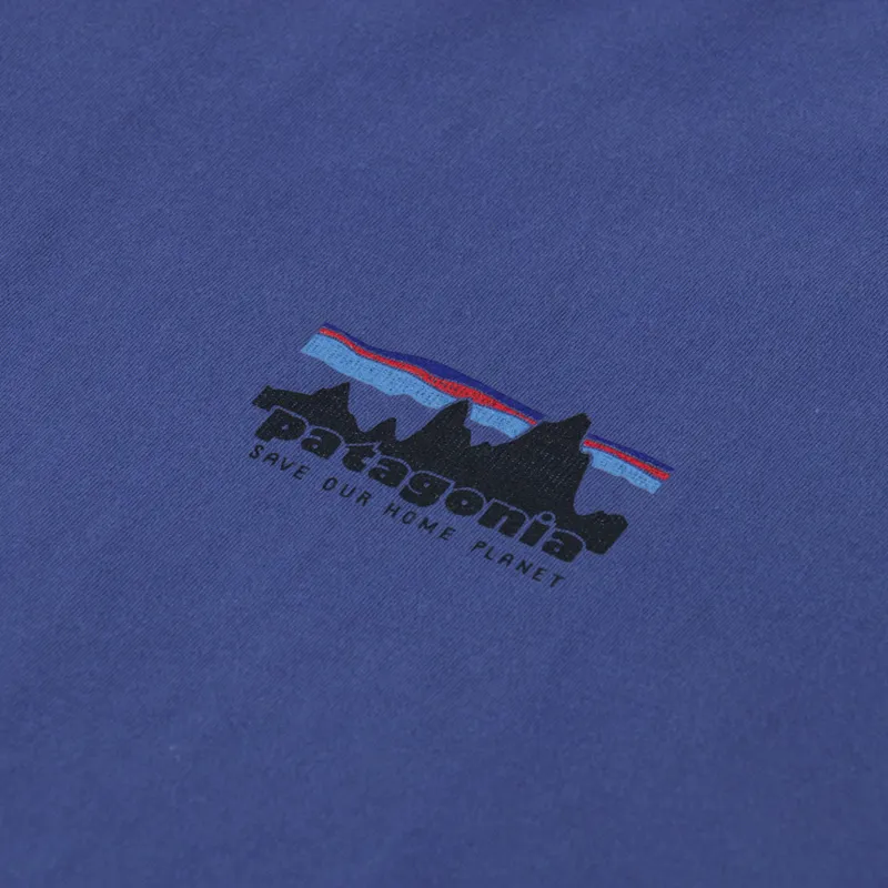 Patagonia 73 Skyline Organic T Shirt Current Blue-5