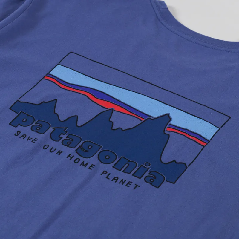 Patagonia 73 Skyline Organic T Shirt Current Blue-4