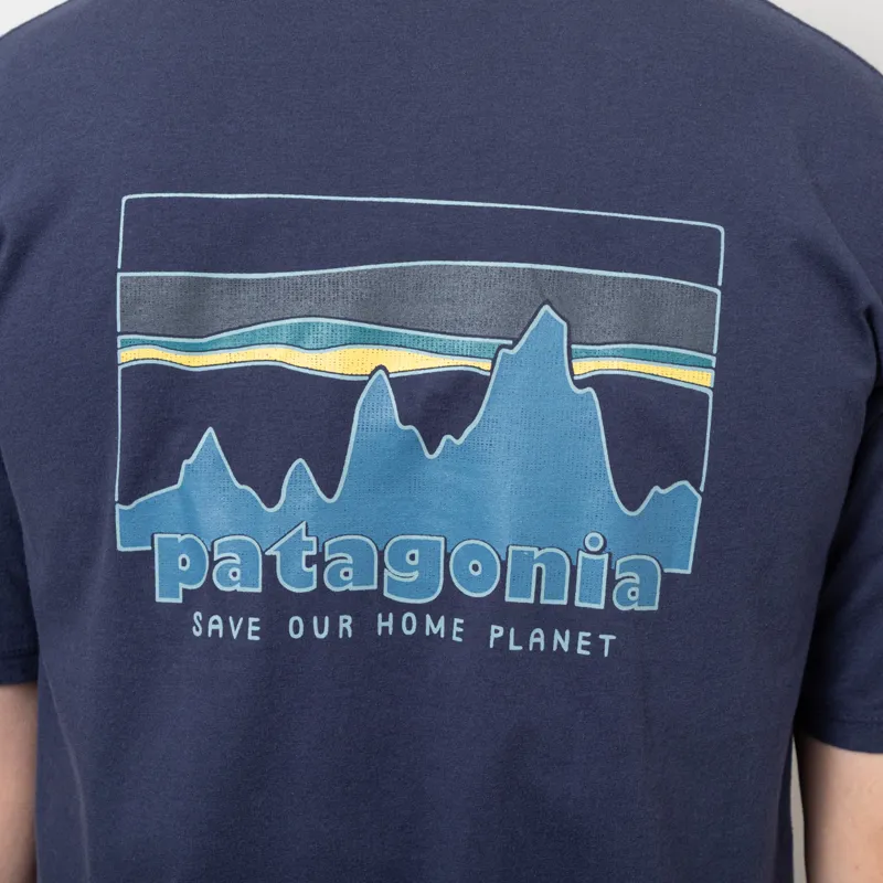 Patagonia 73 Skyline Organic T Shirt New Navy-5