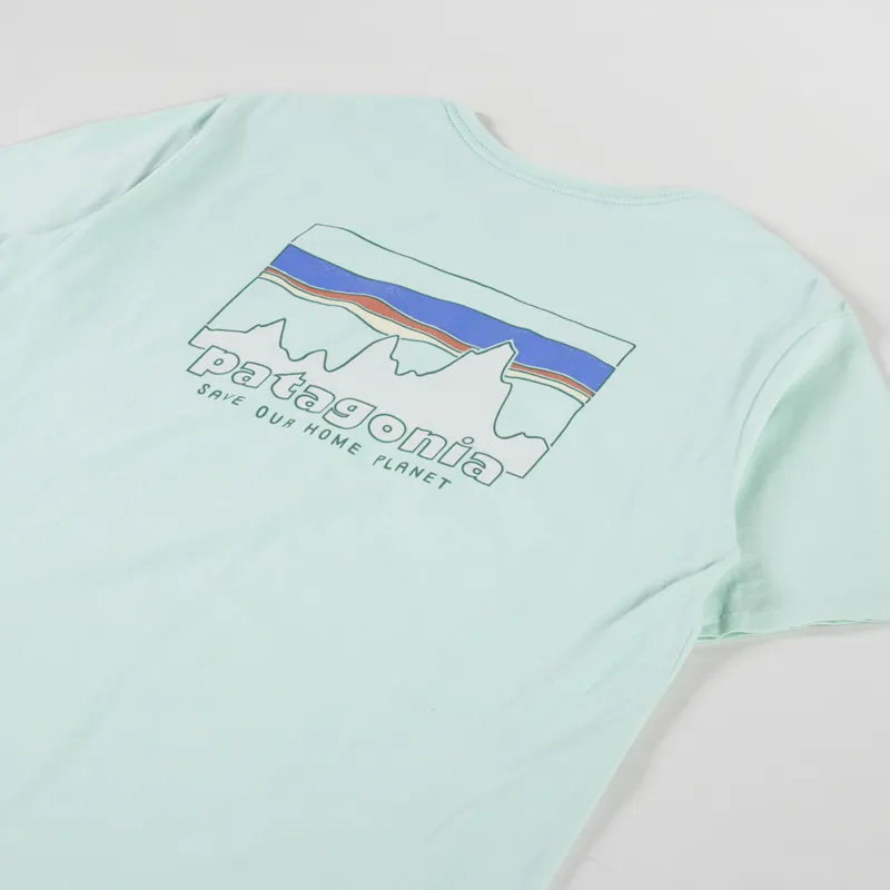 Patagonia 73 Skyline Organic T Shirt Rinsed Green-2